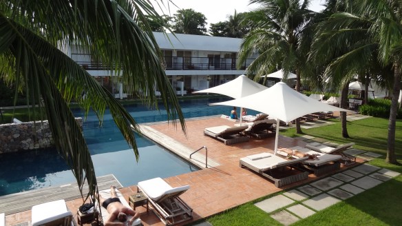 Pool view from my room at the Putahracsa Hotel, Hua Hin