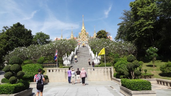 Just walking up these steps was a tough ask in this heat - what the heck were we doing cycling!