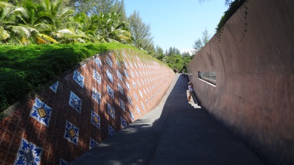 The memorial wall commemorating the dead at Ban Nam Khem.