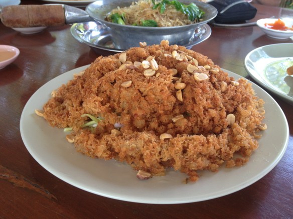 And the food was fantastic too - this was flaked deep fried fish - delicious.