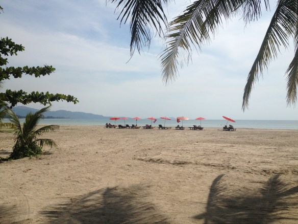 The very lovely and stupidly quiet beach at Khao Lak on the Andaman Sea.