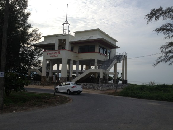 The tsunami warning station just north of Khao Lak, quite a sobering sight.