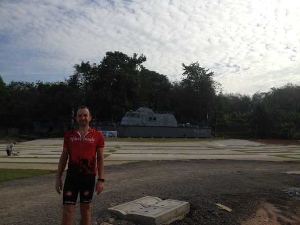 The police boat that was carried onshore in 2004 at the scene of the Khao Lak tsunami.