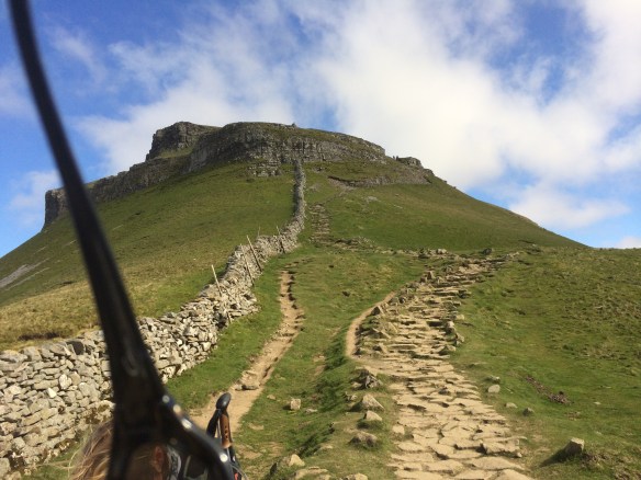 Towards the top of Pen-Y-Ghent - they have done a good job with paving these areas to help stop erosion.