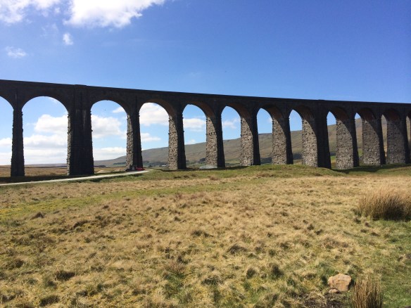 Underneath the mightily impressive Ribblehead Viaduct.