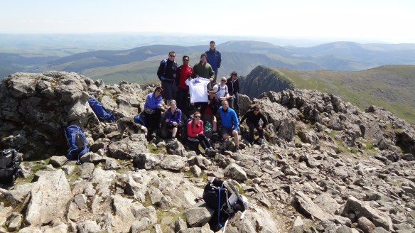 At the summit of Cadair Idris, and a great spot it was too.