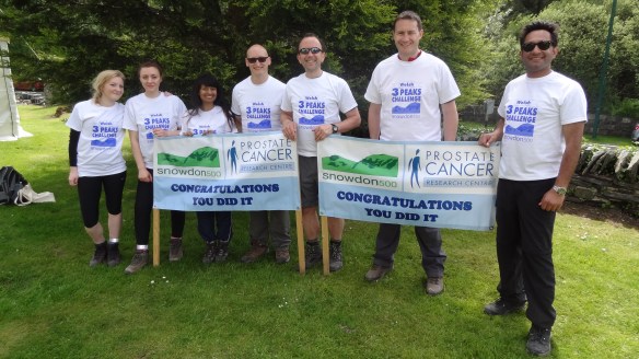 At the finishing point, with our finishers T shirts.