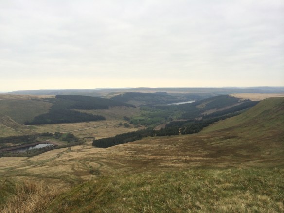 Looking back down towards the Neuadd Reservoir....