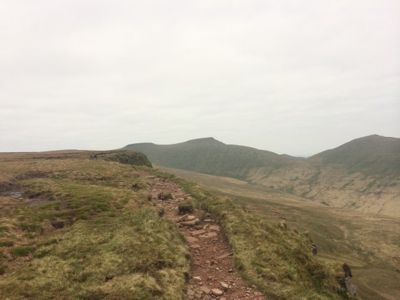 And then towards the peaks - Corn Ddu on the left, Pen Y Fan in the middle, and Cribyn on the right.