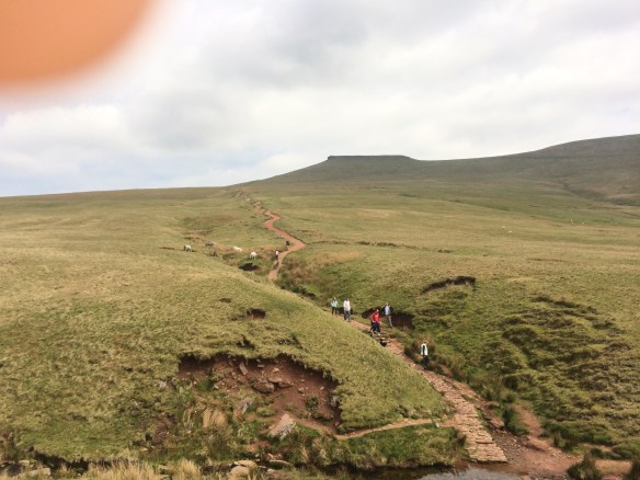 The path back up Pen Y Fan from the Storey Arms centre.