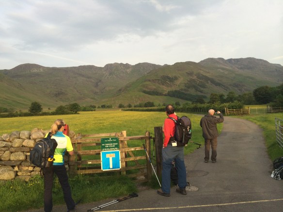 Ready to go! About 5.55am looking towards the Band, and Bowfell, unseen in picture.