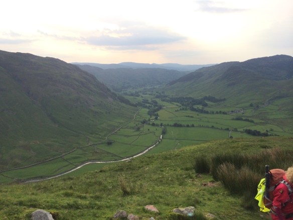 And looking back down from the top of the Band towards the Langdale valley.