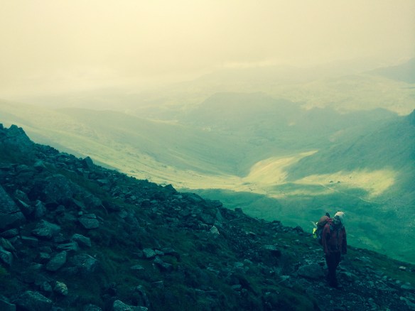 Sescending towards Grizedale Tarn - hard work, but helped by the views at last!