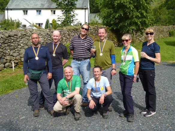 Everyone happy and descended with medals to show for our endeavours.