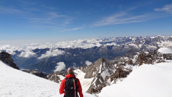 ....still above the clouds in the distance.....