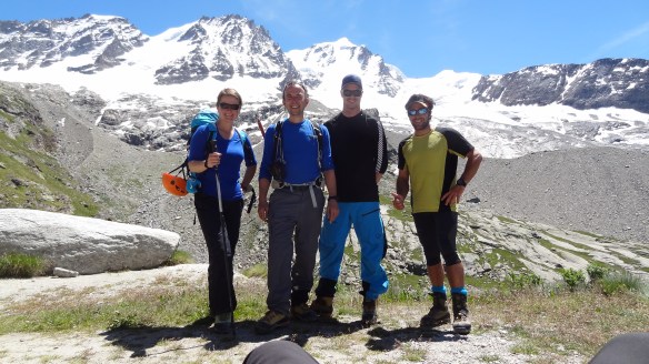 Happy at our return to the hut!
