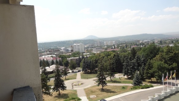 A view over Pyatigorsk from the third floor of our hotel.
