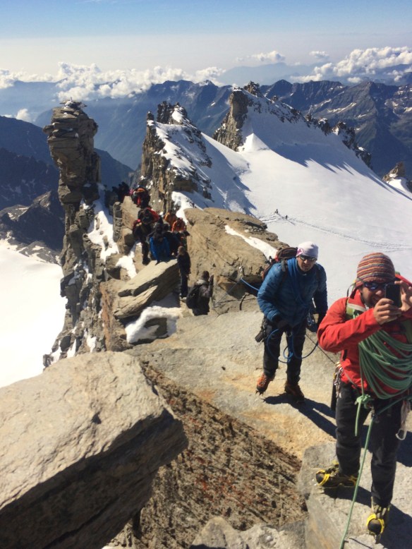 Looking back down (the trail in the distance) from the summit to where the previous photograph was taken from.