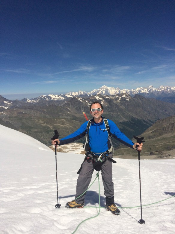 And Mont Blanc appears again in the distance. Memo to self - don't stand on the rope!