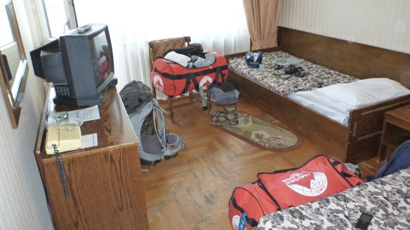 Mine and Paul's room at the Intourist Hotel, basic, but clean enough, just :)