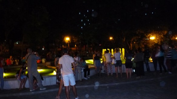 Fountain music - a completely unexpected, and actually delightful, surprise.