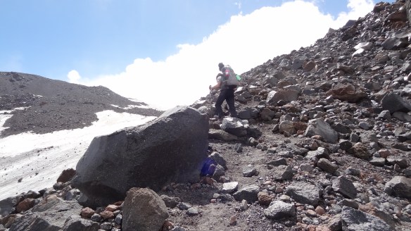 .....and we are nearly there as the glacier finally comes into view.