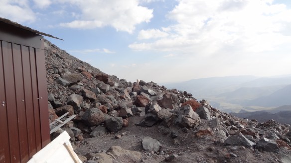 A view towards the high camp toilet (left middle of shot in the distance) - a long walk in the middle of the night (which was never made to my knowledge, al fresco much easier).