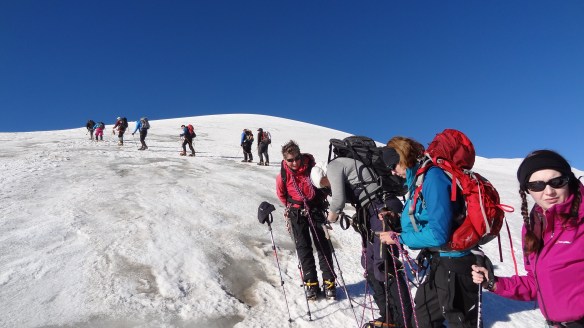 Our ten takes a well earned breather while Viktor';s team above soldiers on - the sun beats down still.