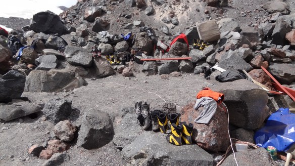 The boots and kit from last night get a good airing.