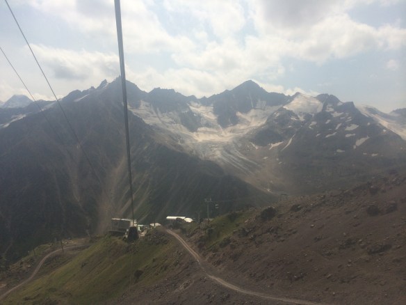 And moving higher still in the second cable car.