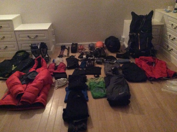 Most of my stuff laid out ready to pack..