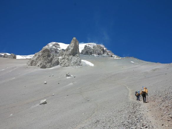 And looking up towards Camp 2 - the top of the mountain is still 6,000 feet away!