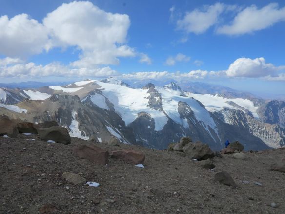 So here is a view from Camp 2 looking northwards over the Andes - the mountains facing us are just under 6,000m in height.
