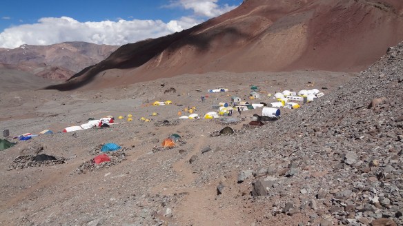 A look down on Base Camp from just above......
