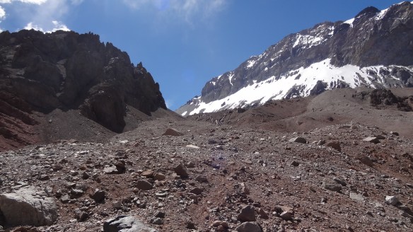....and a look up at the slope we'd face early tomorrow on the first of our proper carries.