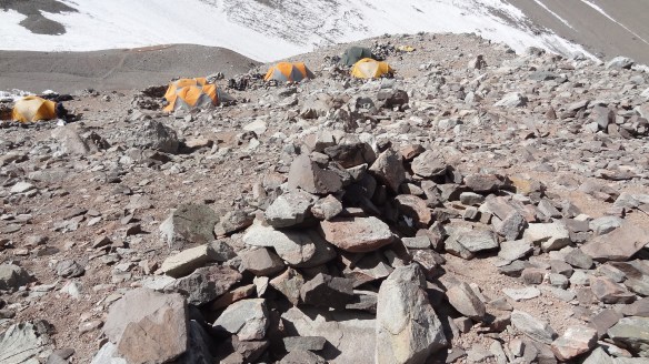Everyone was hunkered down for most of the day at Camp 1 - this one taken from the 'toilet' rock.