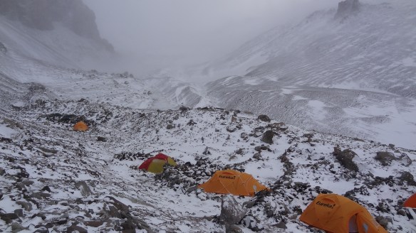 Not many forays were made outside the tent, but sometimes you just have to go outside......