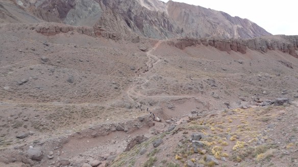 Approaching the river close to Camp Confluencia.