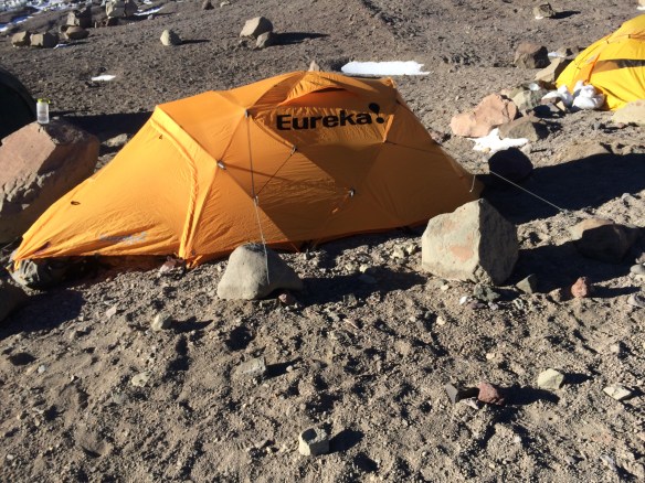Time to untie these boulders from the tent then.