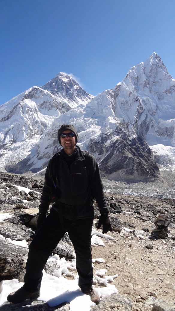 Stood in the shadow of the highest place on planet earth..