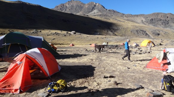 Camp is set again, this time we will be here for five nights at Condoriri Base Camp.