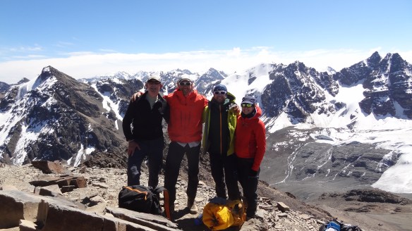 Gavin, Alessandro, Patrick and Lotte at the summit...