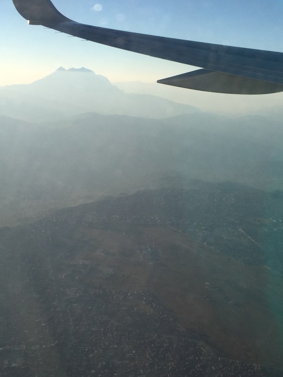 First view of Illimani flying into La Paz