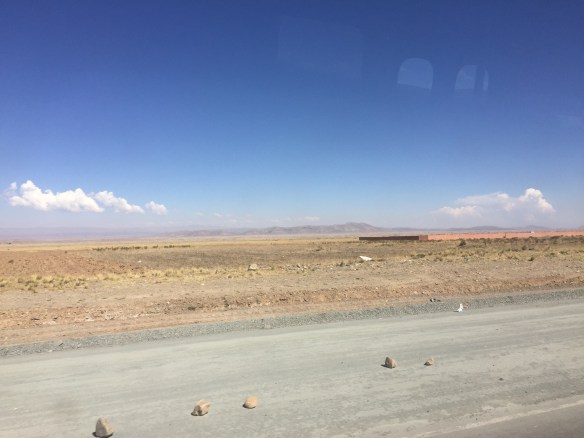 A section of the Altiplano, a bland featureless high altitude desert/scrubland.