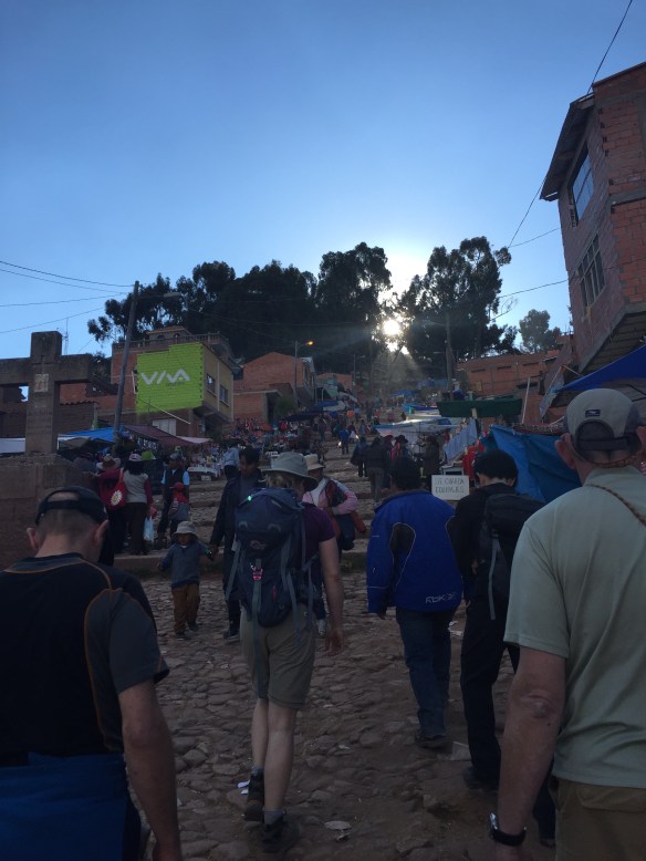 Eventually we would begin to wind our way up the hill, even though the people were everywhere.