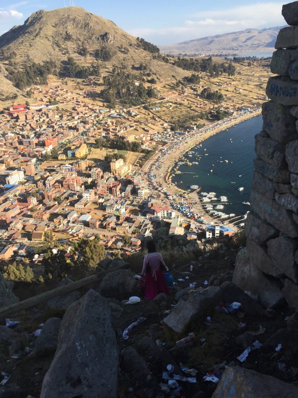 View back down from the top of Calvario Hill.