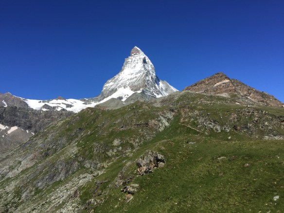 The Matterhorn rearing up above Zermatt