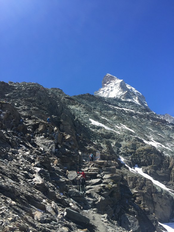 The path starts to wend its way up quite steeply....