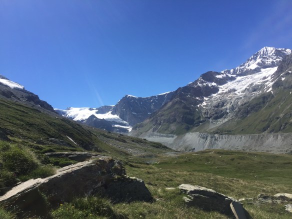 Near Stafel - the Schonbielhutte in the far distance.
