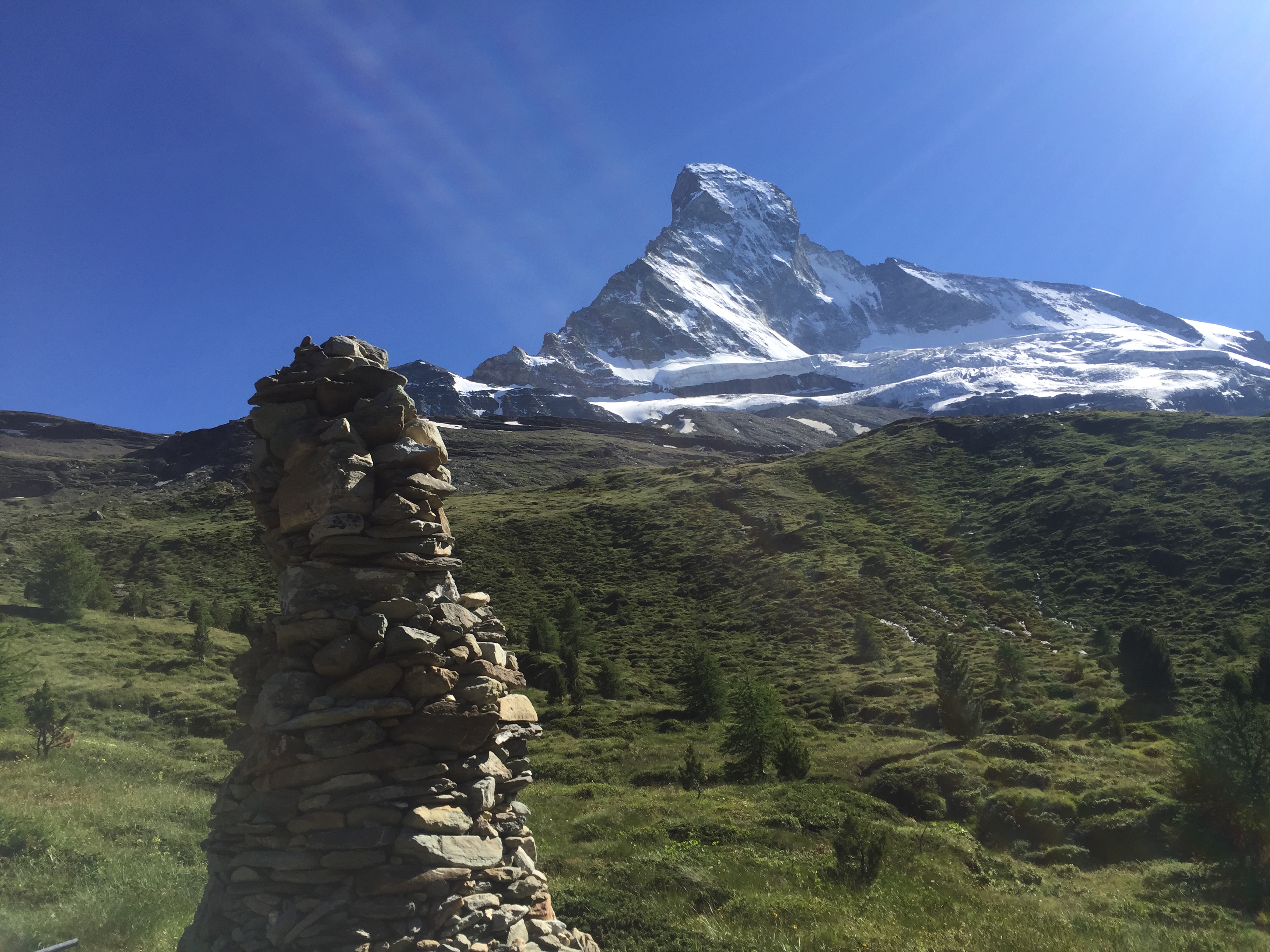 The Matterhorn looking quite different from Stafel, this it's western face.